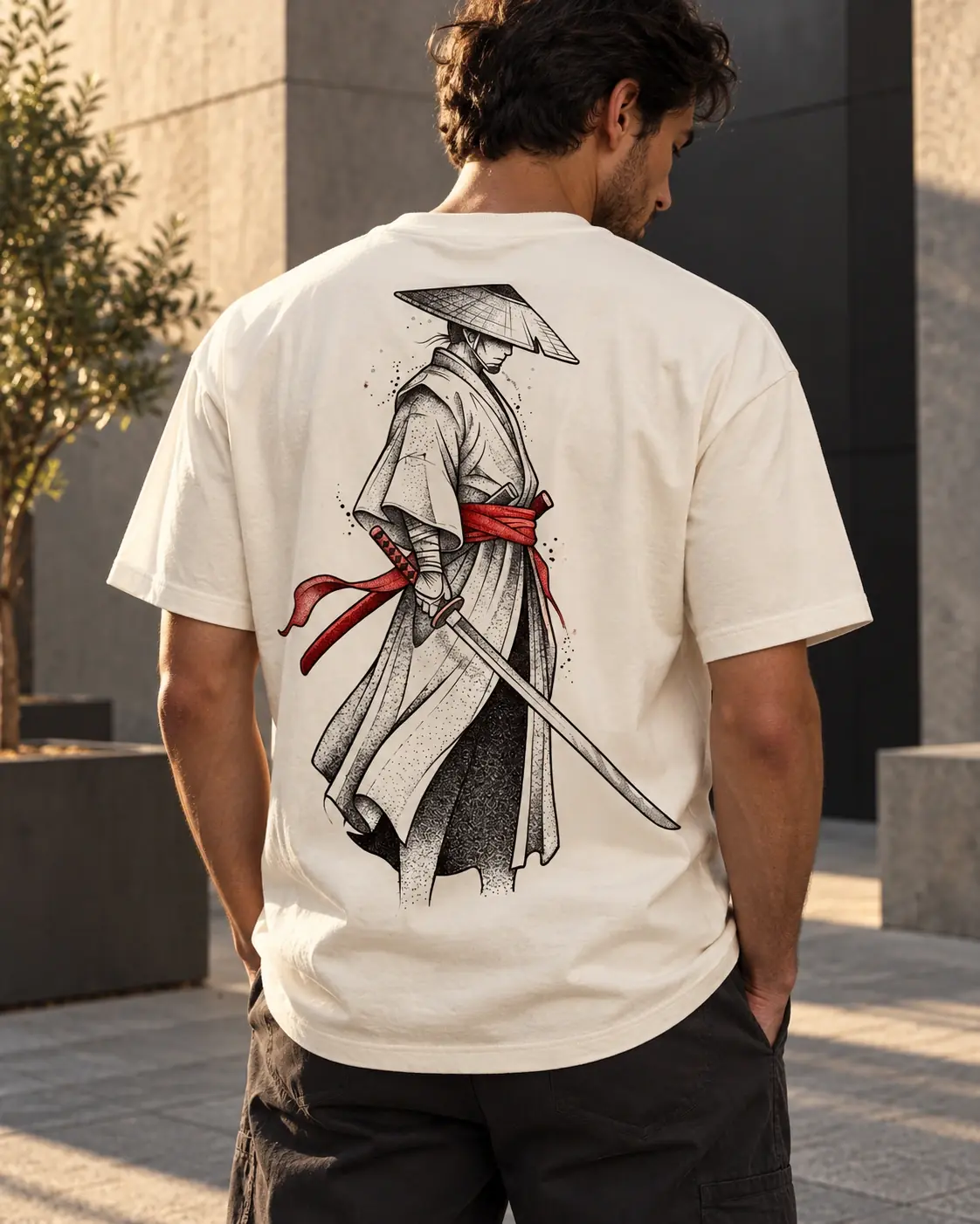 Red Sash Samurai T-shirt