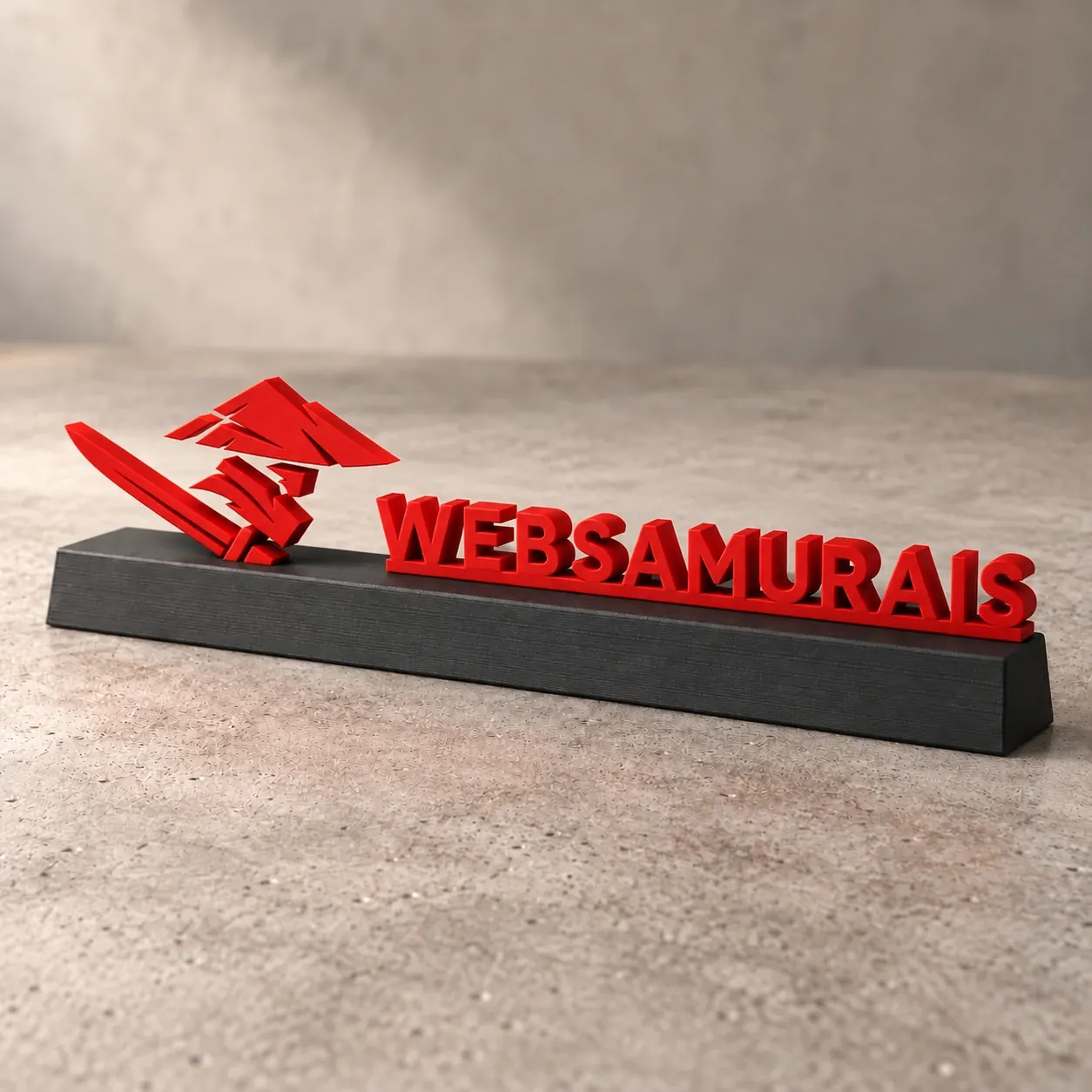 3D printed custom desk nameplate design example