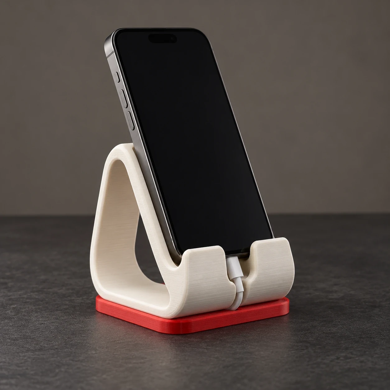 3D printed loop phone stand design example